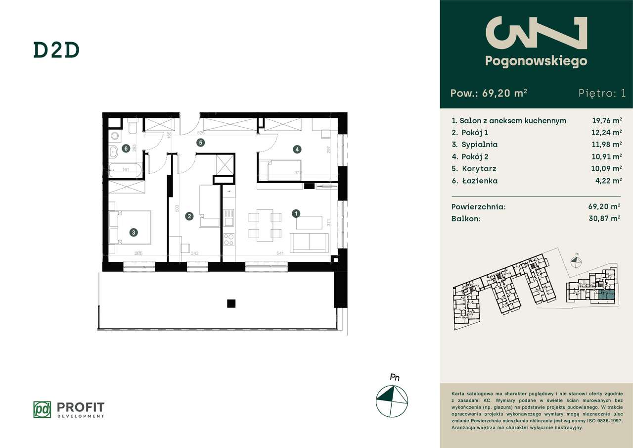 TWOJA PRYWATNA ENKLAWA W CENTRUM: 69m² + BALKON GIGANT 31m²!-4