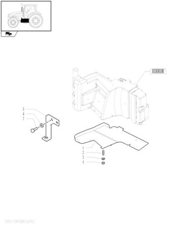 New Holland T6090 Osłona 87570828 - 1