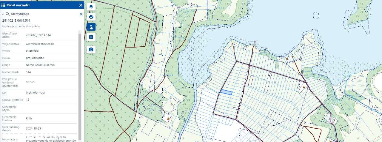 Działka z widokiem na jezioro – Kojtryny k. Biskupca | Warmia - Pełny obrazek: 4/5