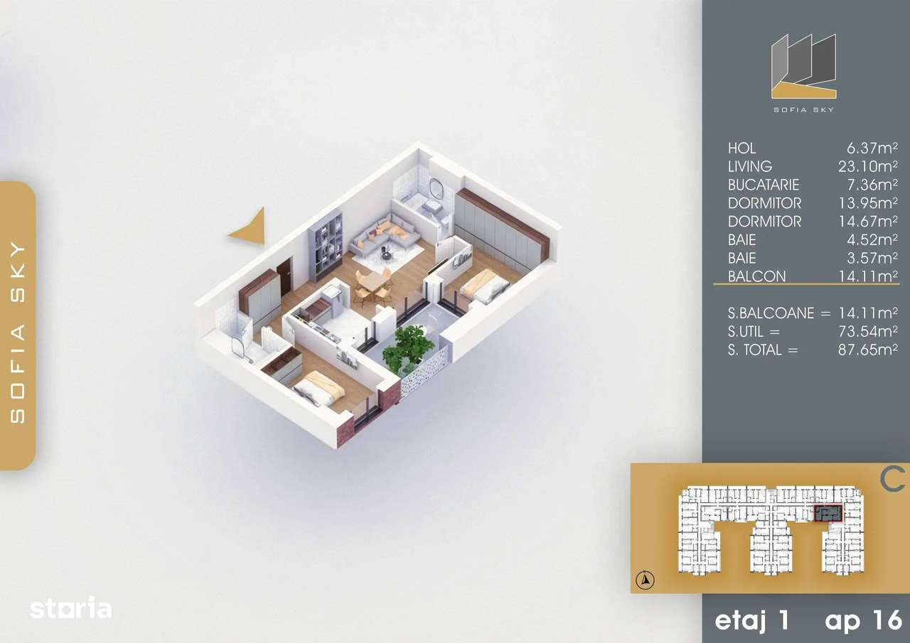 Theodor Pallady Apartament 3 camere Nicolae Teclu - Imagine principală: 4/6