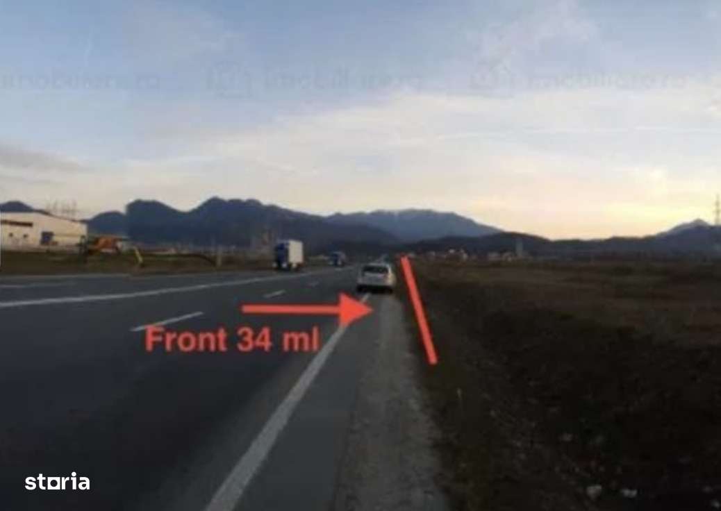 Teren Brașov 1534 mp direct la ocolitoare ieșirea spre București - Imagine principală: 2/2