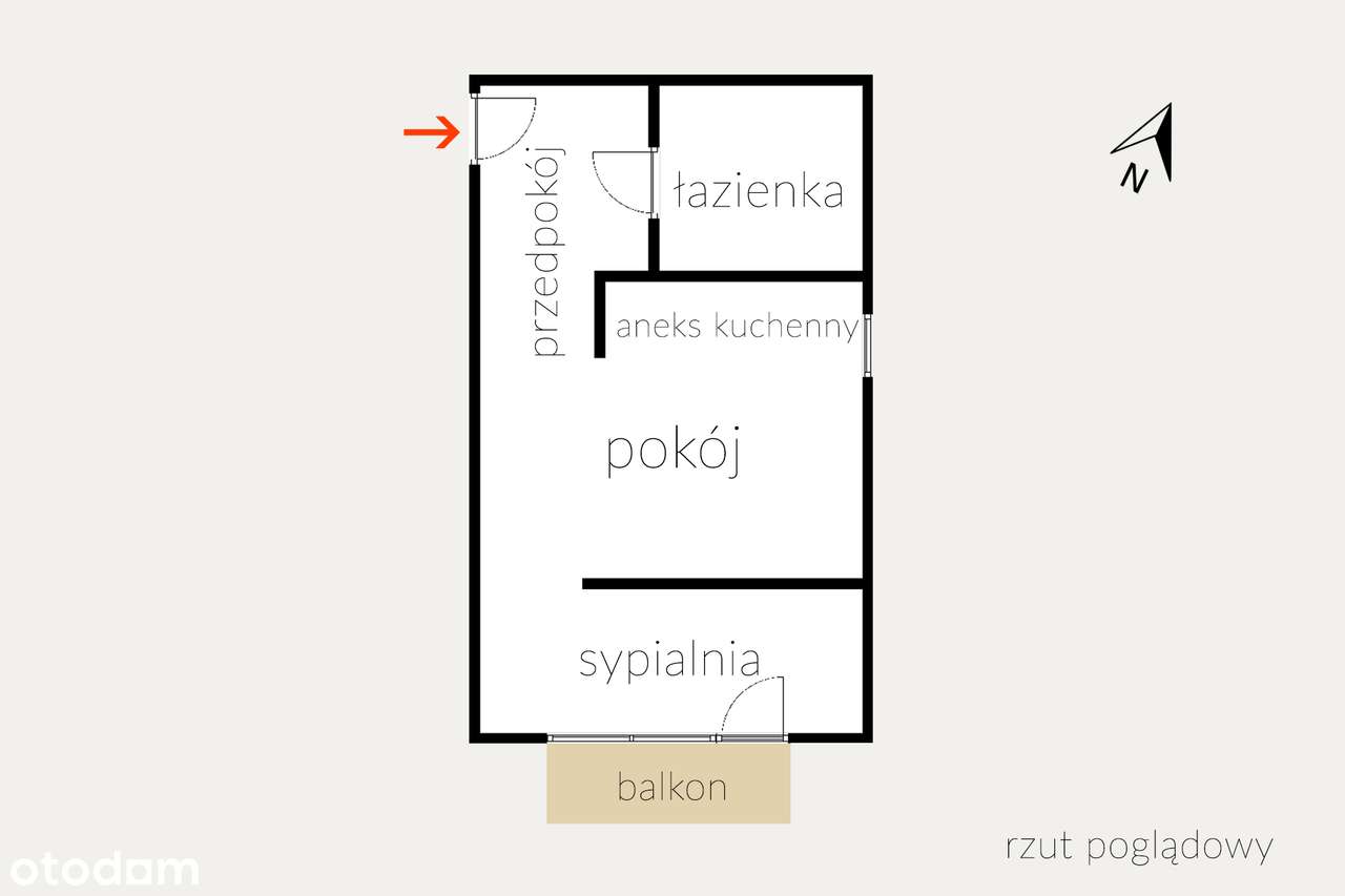 Wynajem - mieszkanie z balkonem - Koszalin, ul. Piłsudskiego - Pełny obrazek: 2/11