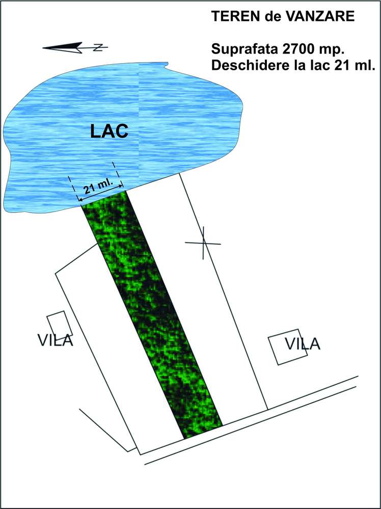 TEREN LA LAC - direct de la proprietar - 2700 mp - SAMURCAȘI- CREVEDIA-0