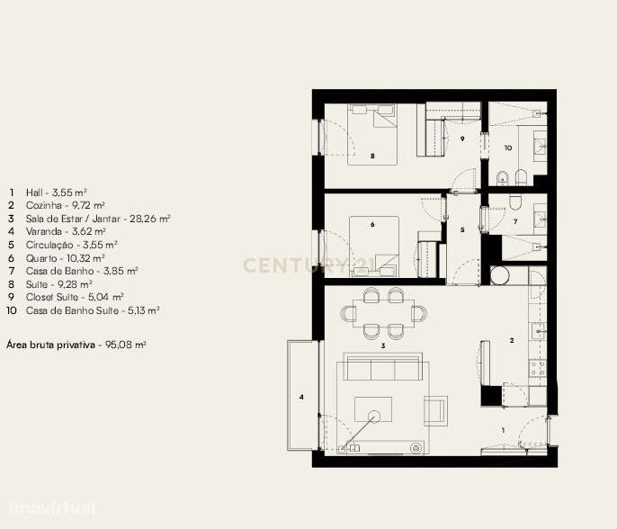 T2 novo em Condominio com jardim e ginásio - Grande imagem: 2/12