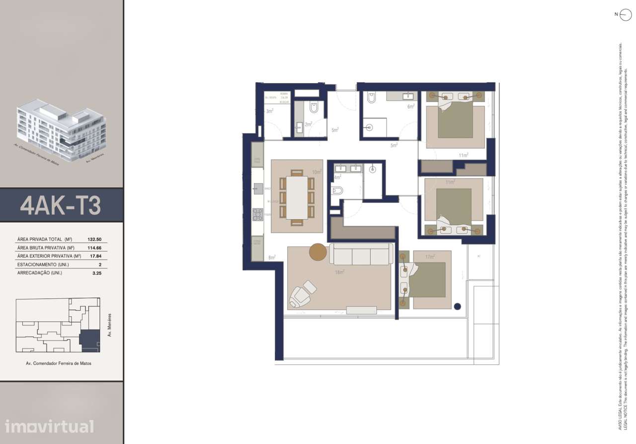 Apartamento T3 com varanda em Matosinhos-8