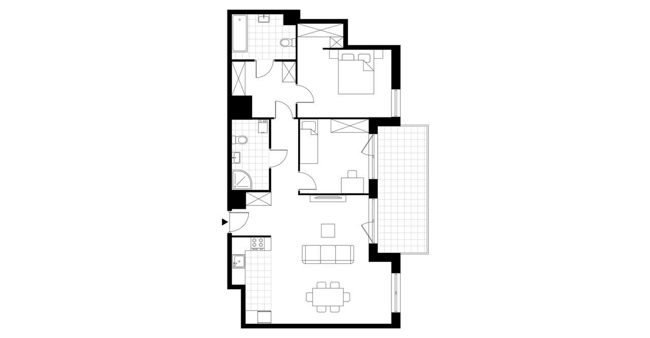 3-pokojowe mieszkanie 82m2 + balkon Bezpośrednio - Pełny obrazek: 3/8