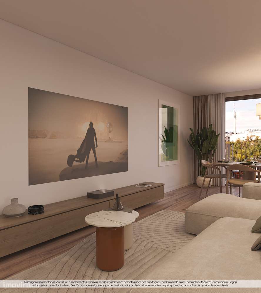 T2 Novo com 2 frentes, varanda (7.56m2), lugar de garagem e arrumo - Grande imagem: 4/24