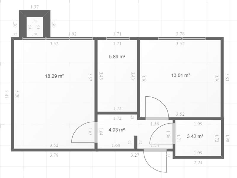 2-pokojowe mieszkanie 45 m² – ul. Przy Agorze-19