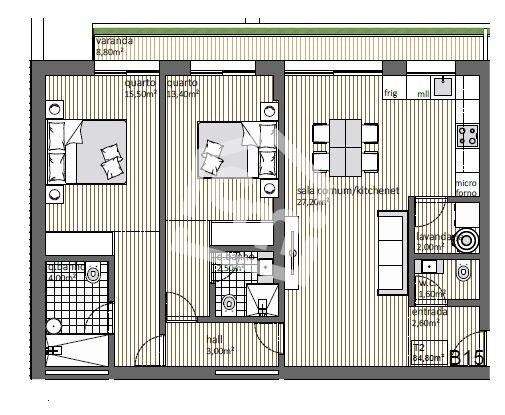 T2 Poente - Fração B15 em construção-9