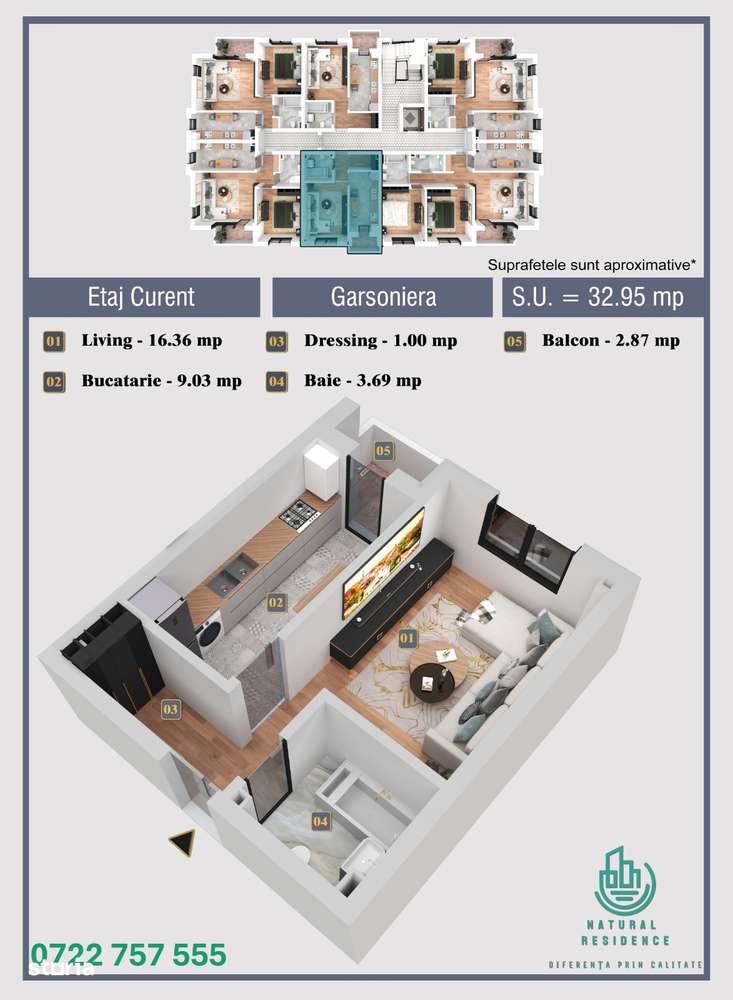 Garsoniera de vanzare in Militari Residence - 33 mp-4