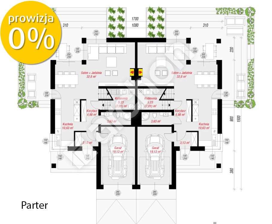 Nowoczesny 5pok, 167m2 + 90m2, działka 400m2-5