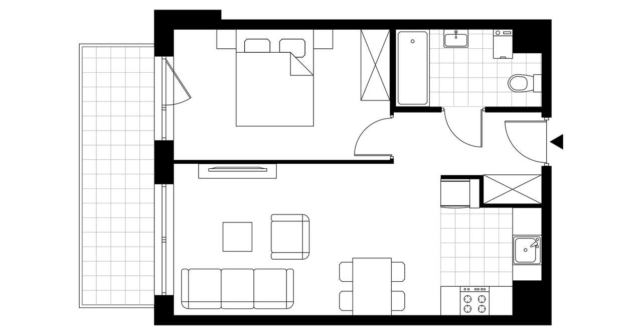 Sedina | apartament 2-pok. | B1.6.4 - Pełny obrazek: 4/9