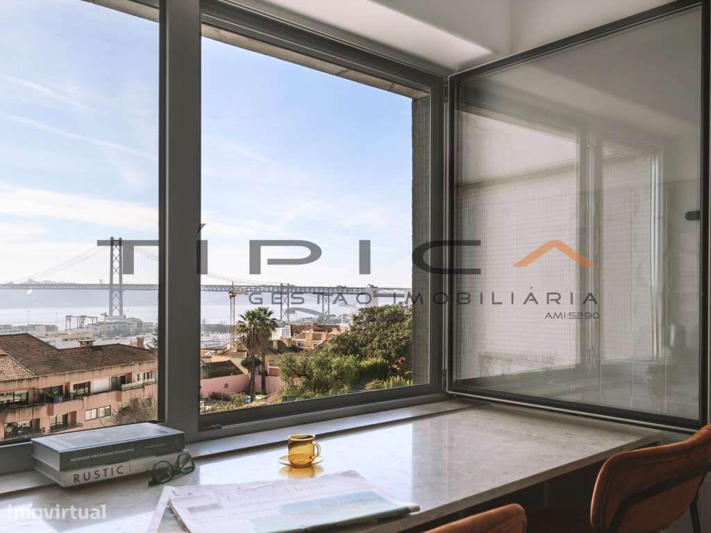 Elegante T2 luxuoso com varanda e vista rio deslumbrante - Grande imagem: 5/19