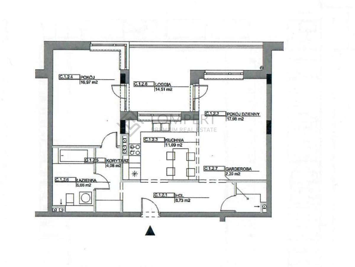 Parter - loggia|wysokość 3m|2 - 3 pokoje-10