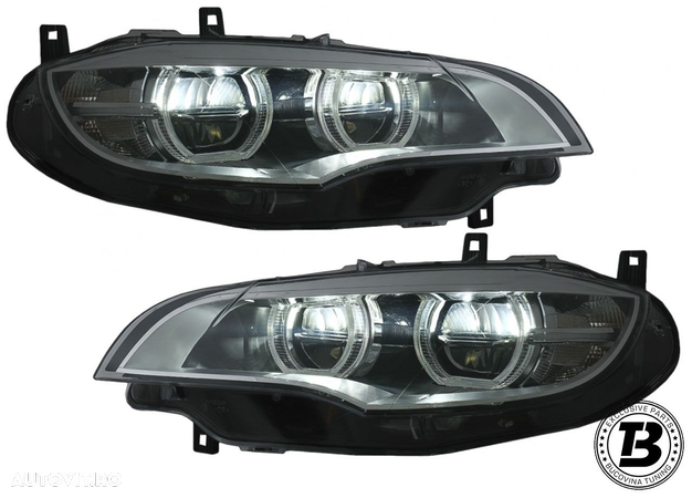 Faruri LED Angel Eyes 3D compatibile cu BMW X6 E71 - 7