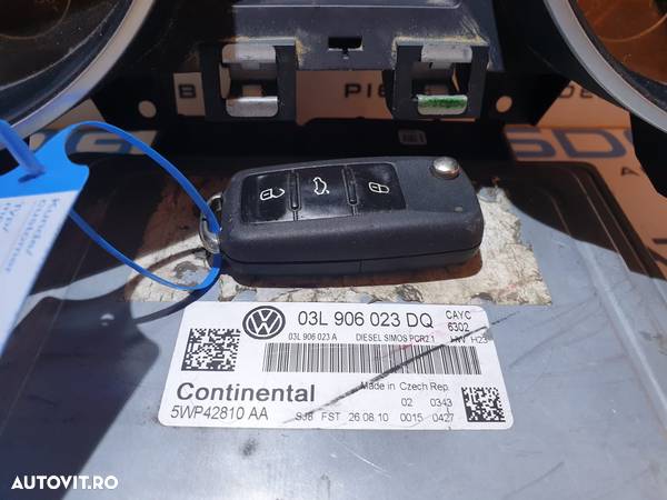 Kit Pornire ECU Calculator Motor Cip Cheie Ceas Ceasuri Bord cu Imobilizator Volkswagen Golf 6 1.6 TDY CAYC 2008 - 2014 Cod 03L906023DQ 03L906023A 5K0920971A - 3