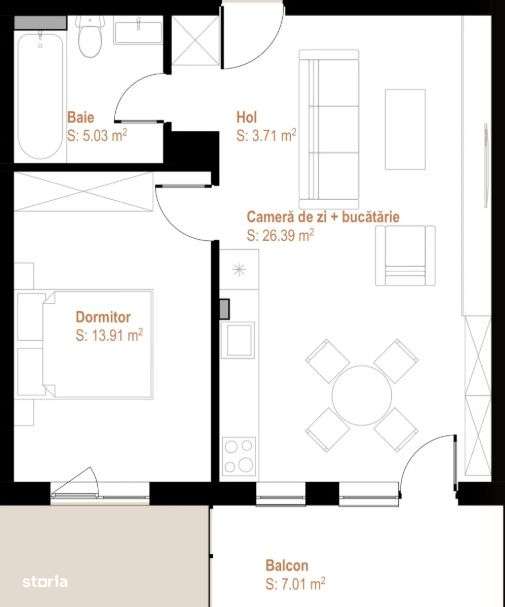 Proiect exclusivist la 2 pasi de Vivo, apartamente de 2/3/4 camere - Imagine principală: 5/7