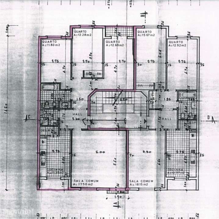 Apartamento T3 com 2 wc grande arrecadação e garagem Box (fração autón-16