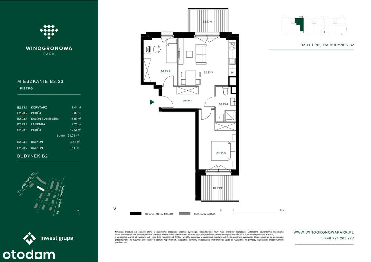 Osiedle Winogronowa Park |mieszkanie 3-pok. |B2.23 - Pełny obrazek: 2/8