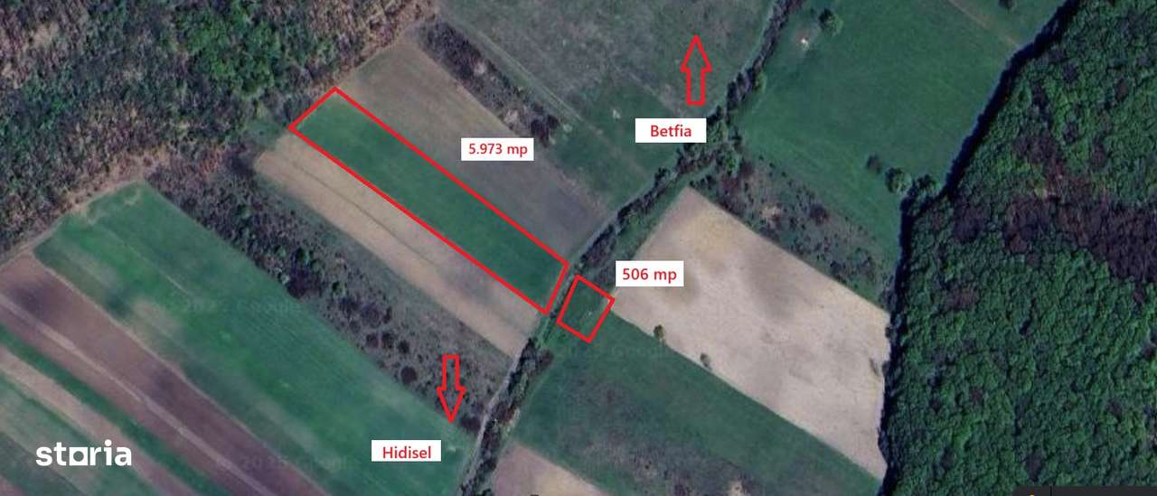 Teren extravilan in Hidiselu de Jos, se poate modifica in intravilan - Imagine principală: 1/9
