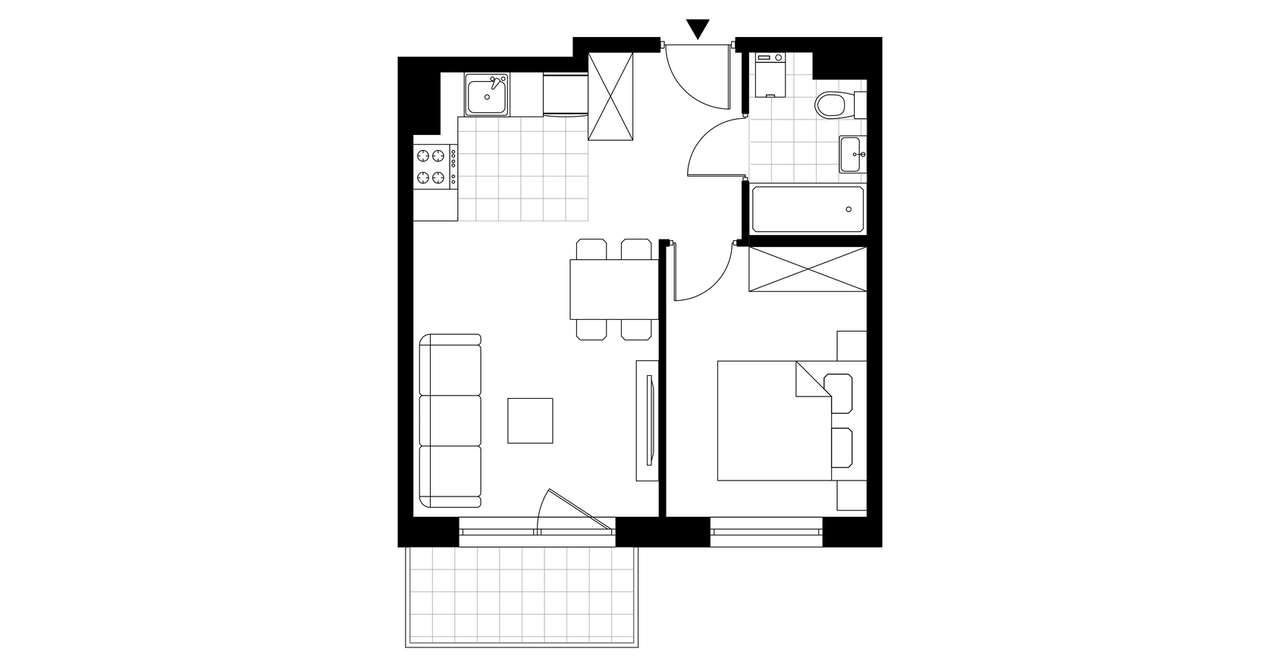 2-pokojowe mieszkanie 36m2 + balkon Bez Prowizji - Pełny obrazek: 3/7