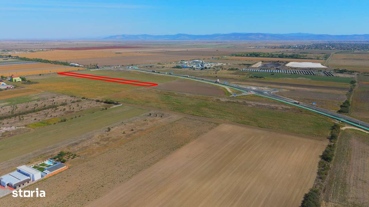 Teren de vânzare — 10.000 mp - la DN/E68 | acces din DN 69B — Arad - Imagine principală: 4/14