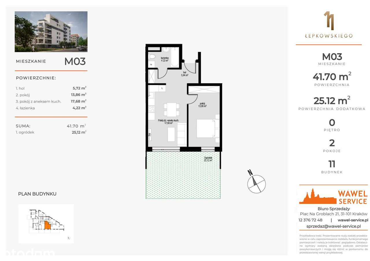 Łepkowskiego 11 | mieszkanie 2-pok. | M03 - Pełny obrazek: 2/7