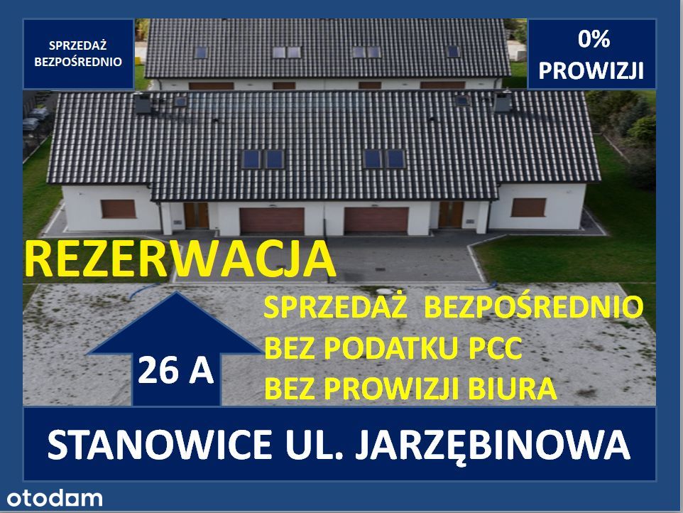 1/2 bliźniaka-Stanowice k/Oławy JARZĘBINOWA 26 A