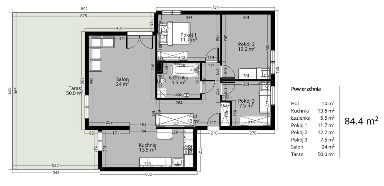 MIESZKANIE 4 POKOJOWE I TARAS 50m2 I GARAŻ I GOTOWE DO WPROWADZENIA-19