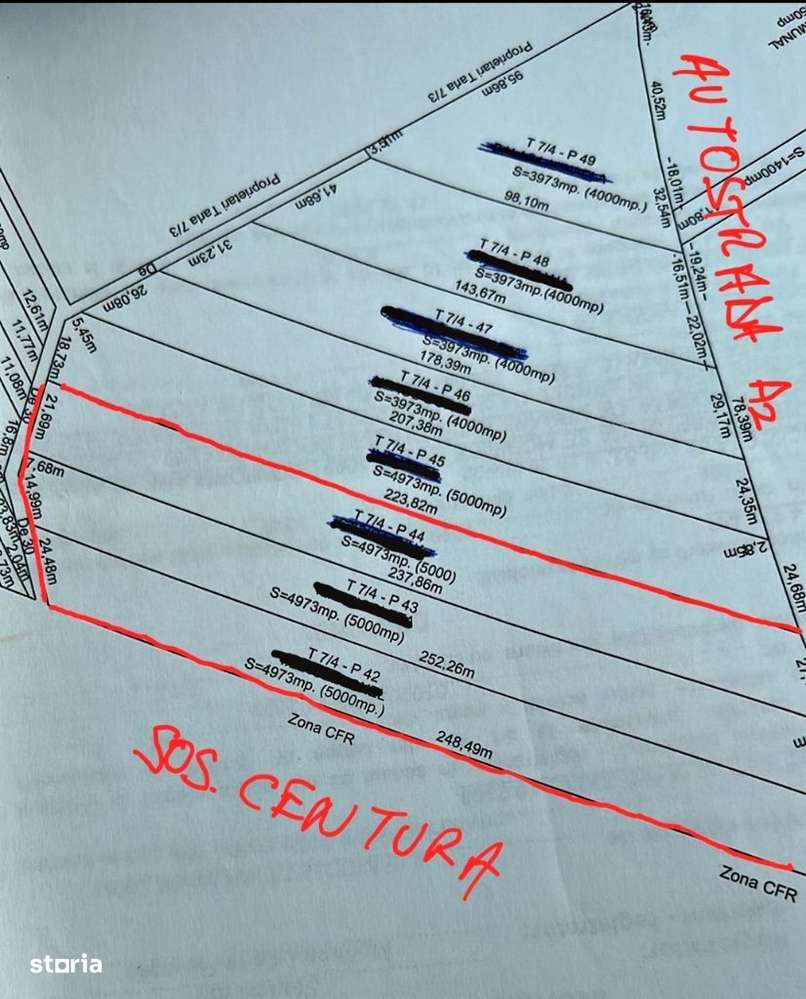 Catelu/ Ilfov/ Teren Autostrada A2 -Pod Centura 15.000 mp - Imagine principală: 1/3
