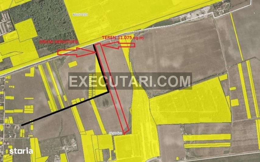 OTOPENI - Teren intravilan - 11,036 m² DESCHIDERE 15,2 ML - Imagine principală: 4/6