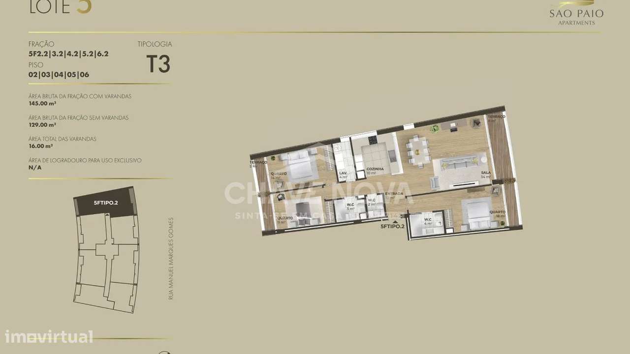 LA- Apartamento T3 Novo c/ Terraço e 2 Lugares de Garagem em Canidelo-18