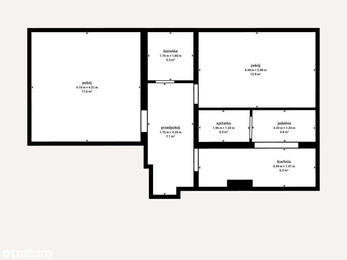 Przestronne 2 pokojowe mieszkanie, duża kuchnia, blisko Bielska-9
