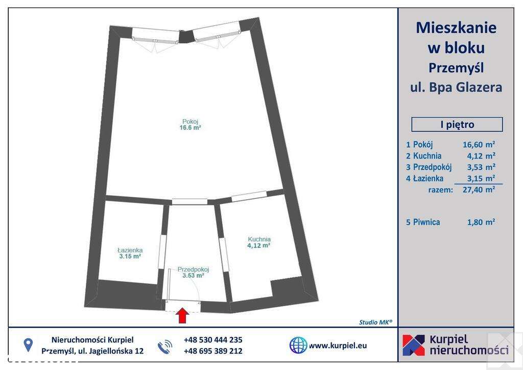 Kawalerka/os. Glazera/ 1 piętro-9