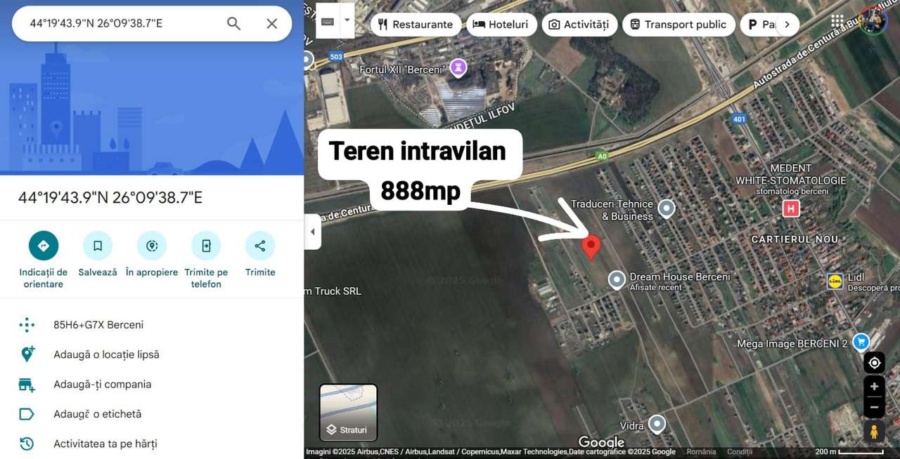 Teren intravilan de vânzare – Comuna Berceni, Str. Miorița, 888 mp!-0