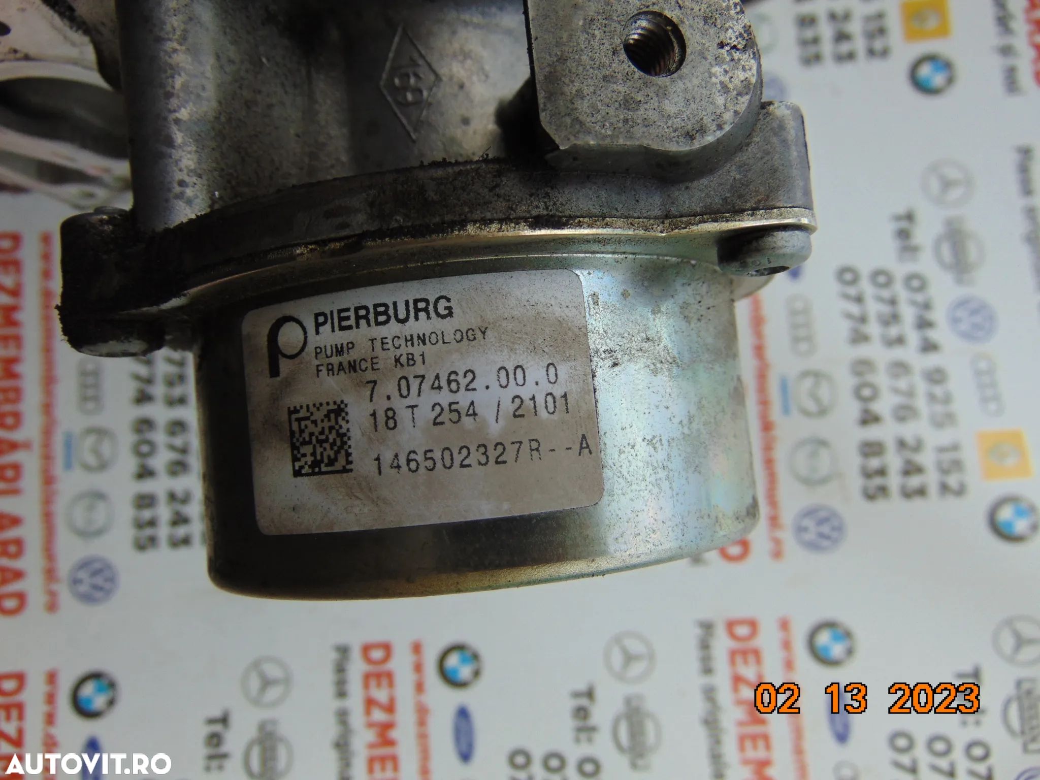 Pompa vacuum Mercedes a claa w177 b class w247 cla c class w188 c188 renault 1.5 dacia duster kadjar nissan qashqai logan clio 5 megane 4 pompa tandem - 1