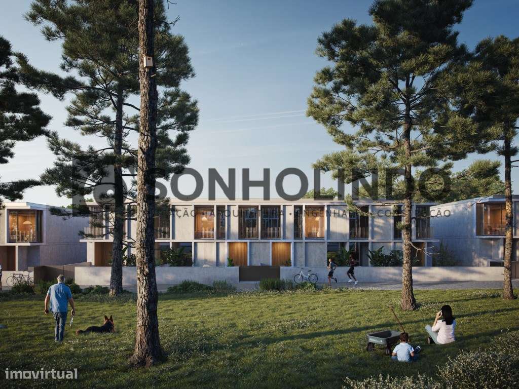 Moradia T3 nova de 3 frentes, próximo à praia de Miramar, a apenas ...-1