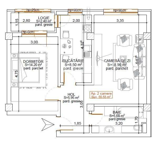 COMISION 0%! 2 CAMERE DECOMANDAT BLOC NOU-11