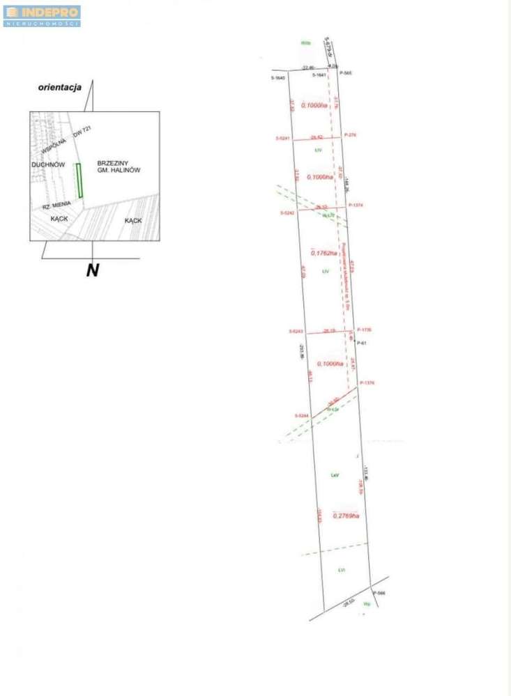 Duchnów 3769m² (1000m²+las) Wz – 3km do A2 rzeka - Pełny obrazek: 4/14