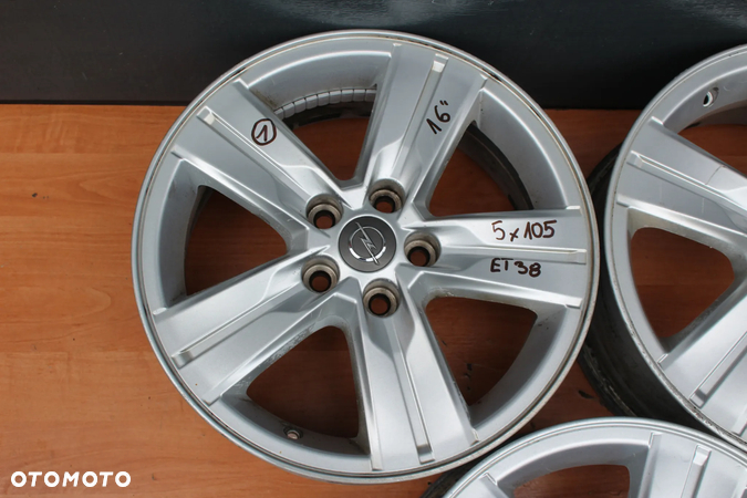 KOŁA FELGI ALUMINIOWE NA ! SZTUKI ! OPEL ASTRA J ZAFIRA C MOKKA 16" 5x105 ET38 - 2