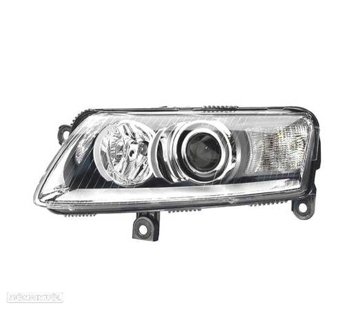 FAROL OPTICA BI-XENON LUZ DIURNA ESQUERDA PARA AUDI A6 04-08 - 1