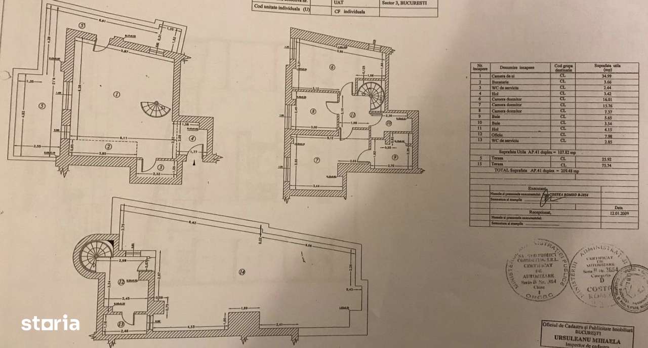 Triplex Matei Basarab-Calea Calarasi, bloc 2011 || 210mp || parcare+bo-19