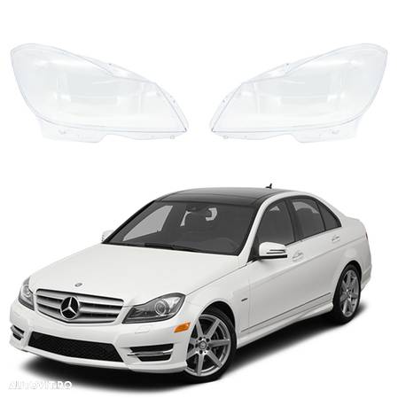 Pachet Sticla Sticle Far Stanga Dreapta Mercedes-Benz C-Class W204/S204/C204 (facelift) Coupe 2-usi - 2