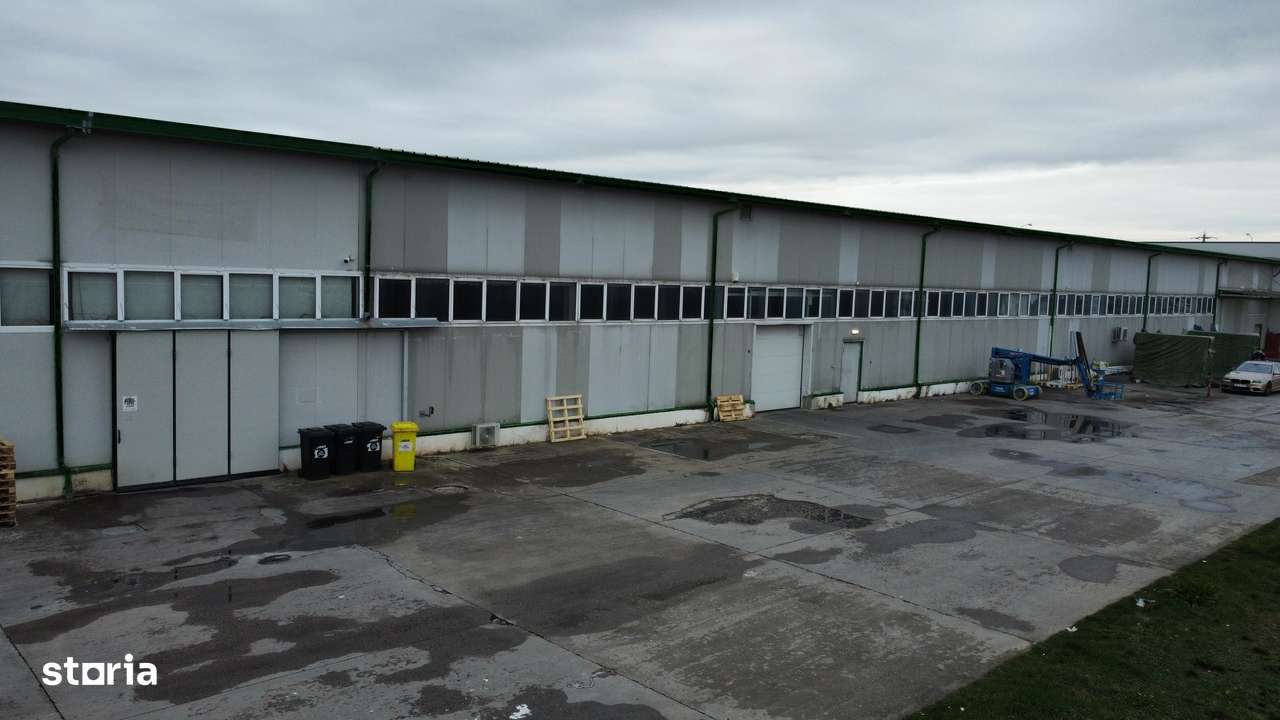 Hala industriala 1400 mp, spatiu depozitare logistica birouri TIR - Imagine principală: 1/9