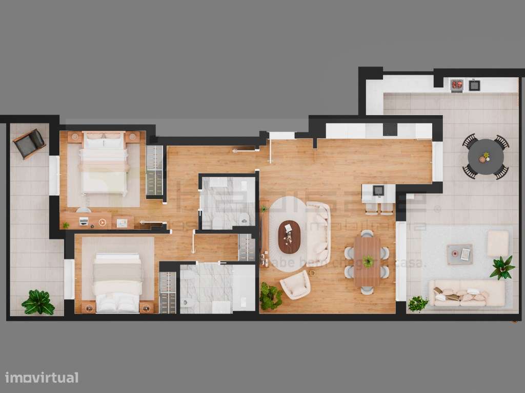Apartamento T3+1 com terraço de 131 m2 | Terraços da Póvoa - Grande imagem: 5/16