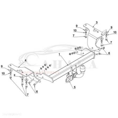 Hak Holowniczy Automat Do Toyota Avensis Kombi 2009-2015 - 3