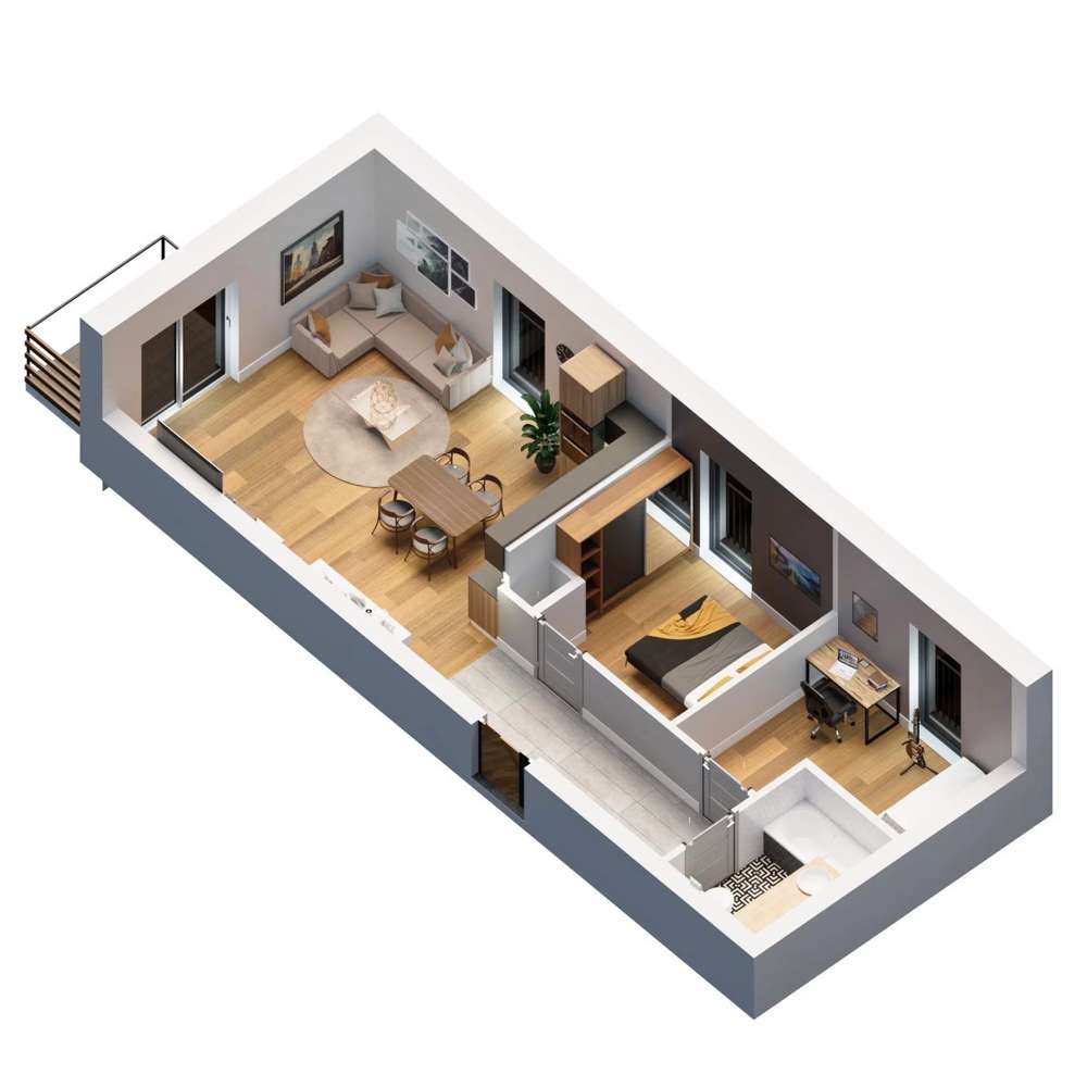 Nowe mieszkanie 56m2 F3 Zielone Osiedle Koszęcinie - Pełny obrazek: 5/20