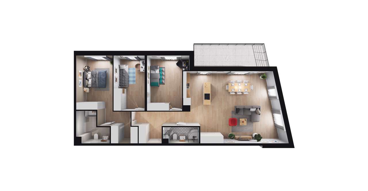 4-pokojowe mieszkanie 109m2 + balkon Bez Prowizji - Pełny obrazek: 2/8