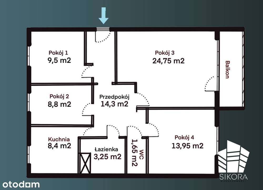 Reda | Duże mieszkanie 4 pokoje + balkon i piwnica-1