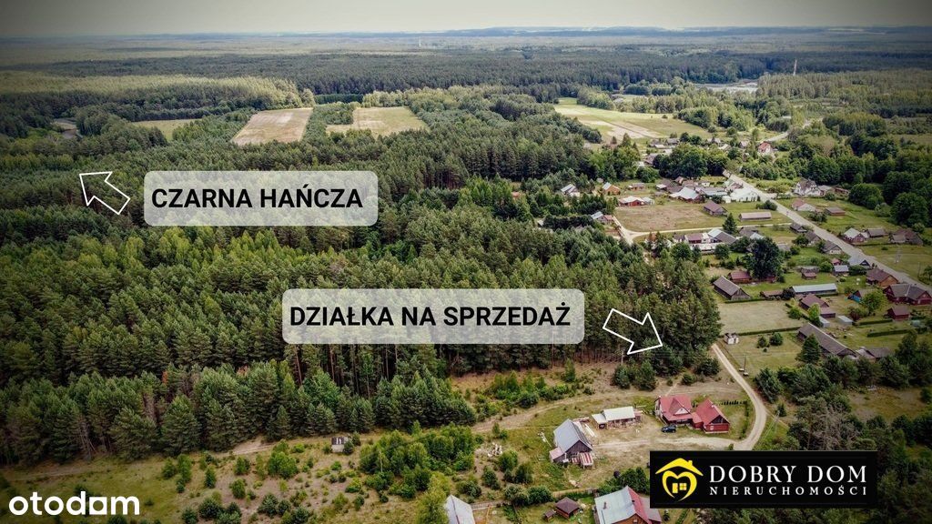 Działka z prawem zabudowy przy Czarnej Hańczy